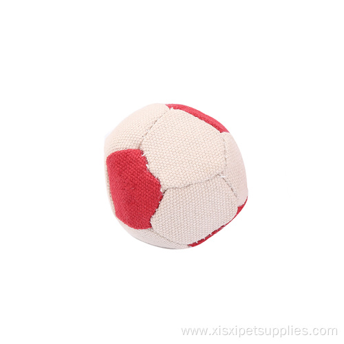 Canvas football with catnip cat accessories toy